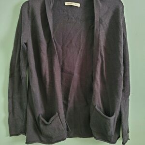 Cozy Black Open-Front Cardigan
